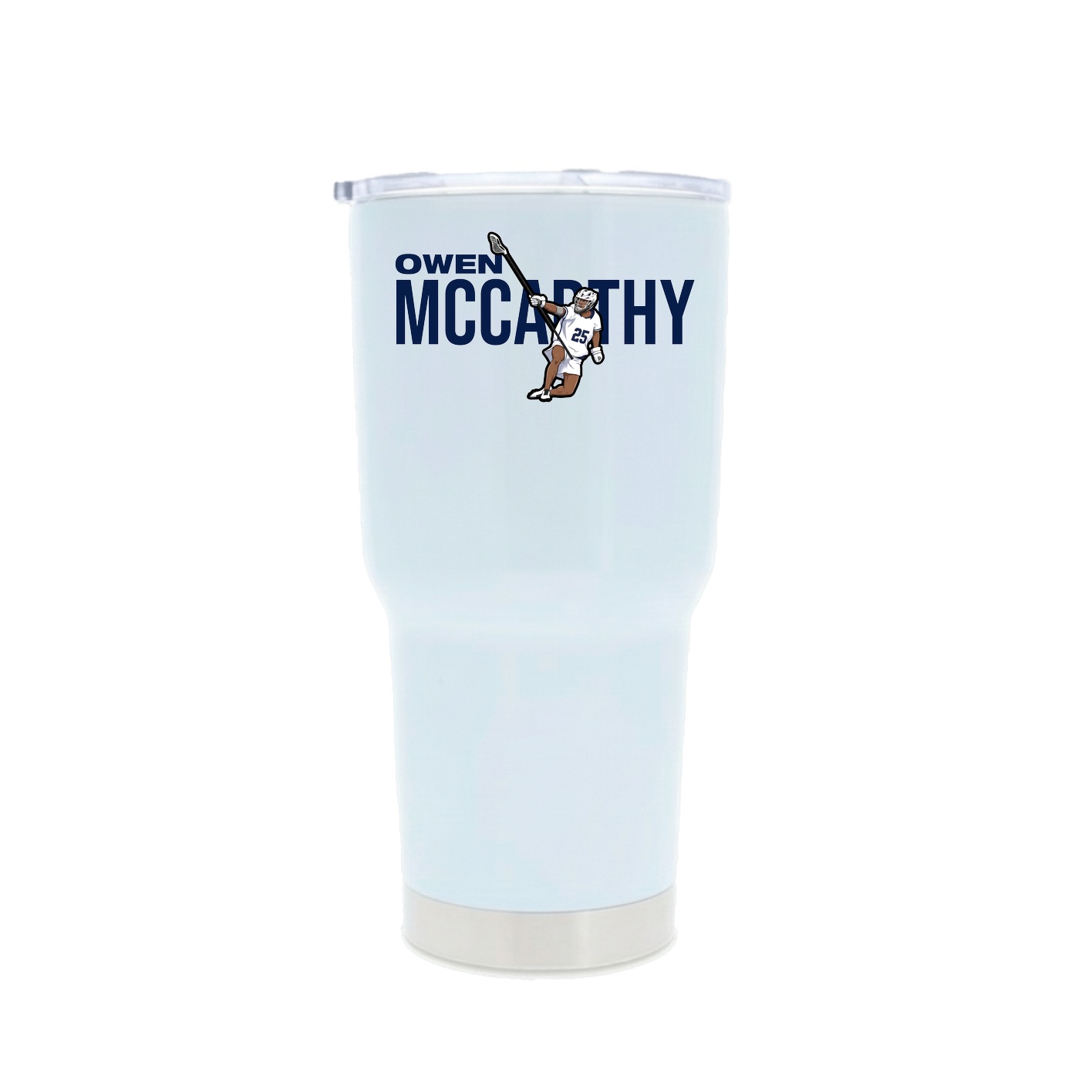 30oz Stainless Steel Tumbler — Player Name in White