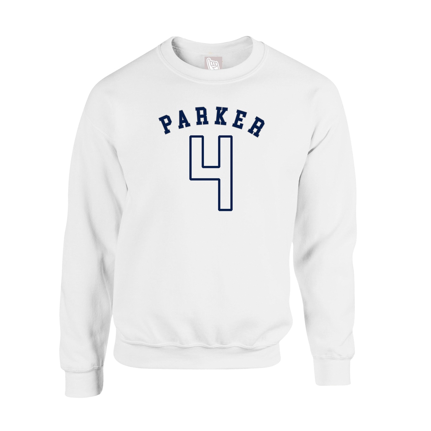 Fleece Crew — Shirsey Arch in White