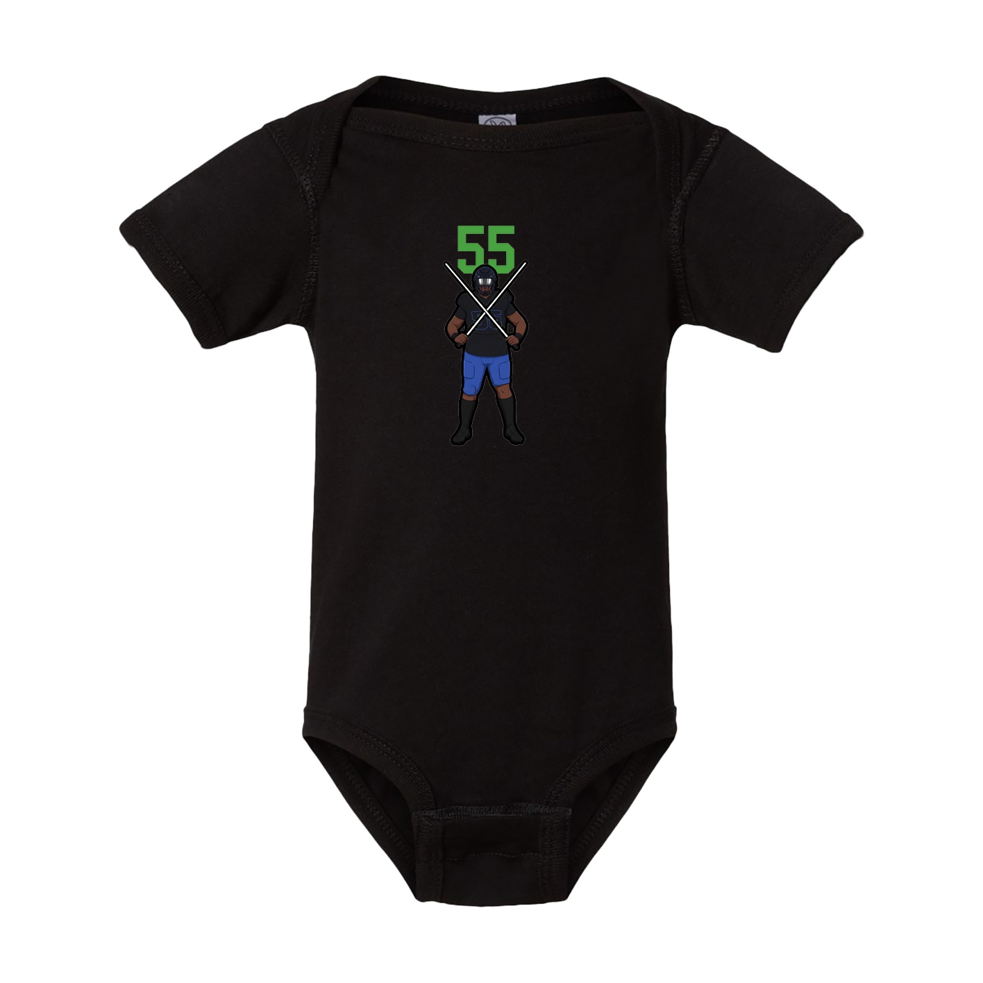 Baby Onesie — Number Top in Black