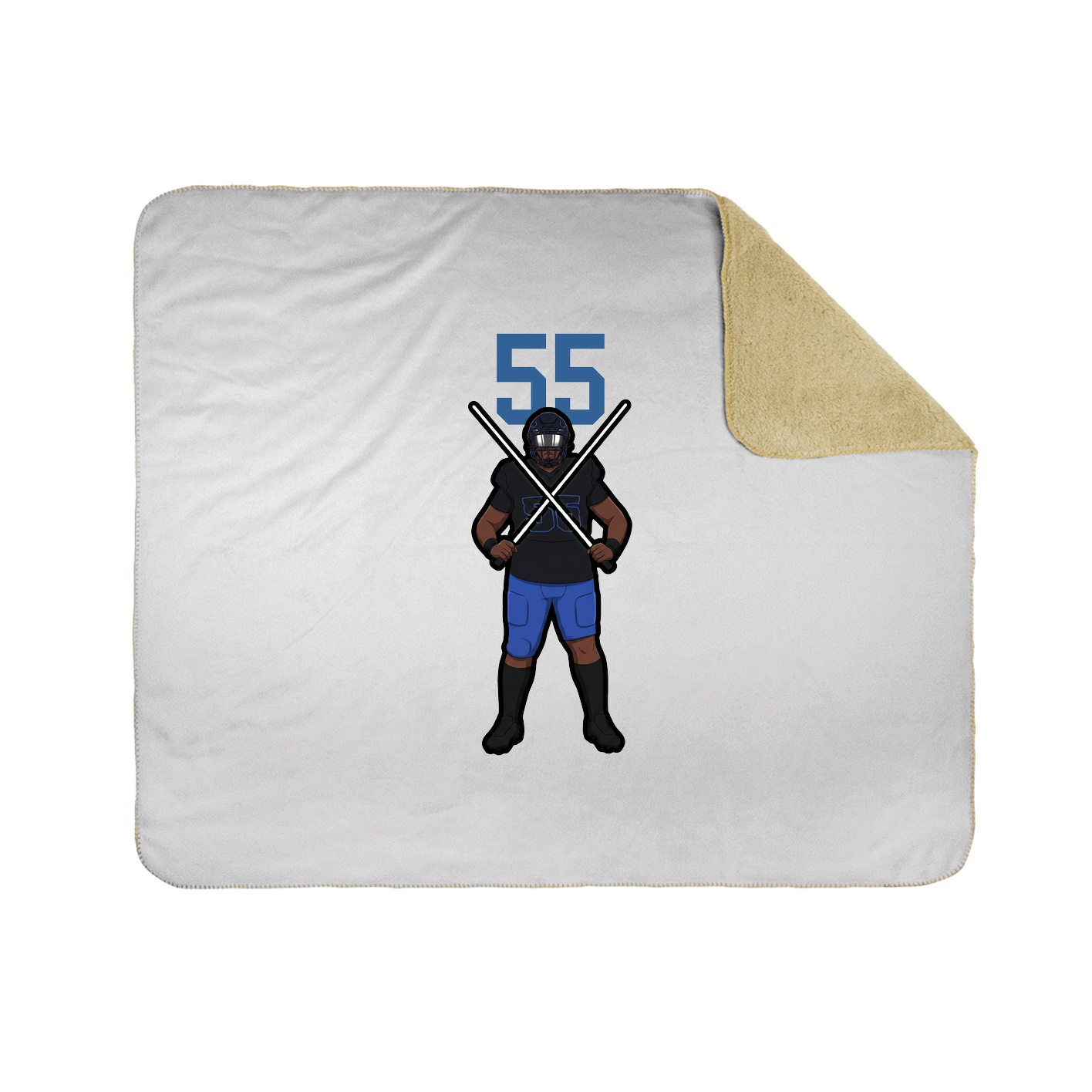Throw Blanket — Number Top in White