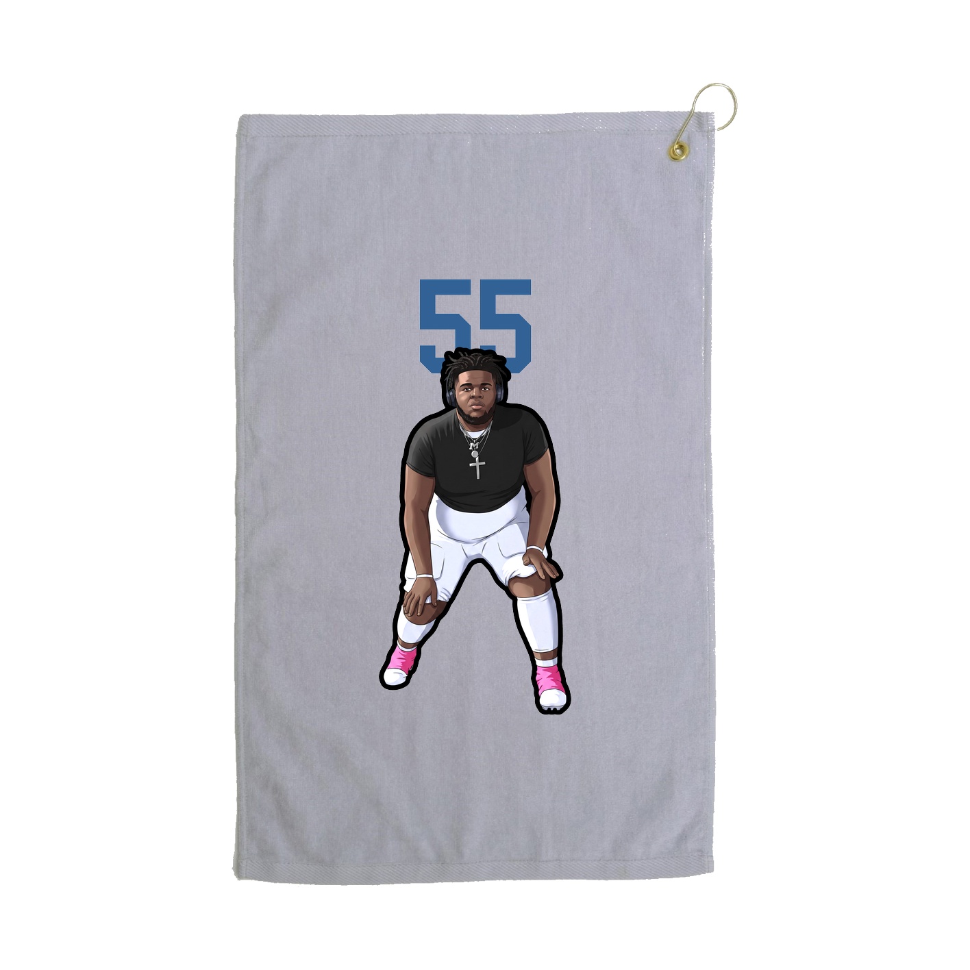 Golf Towel — Number Top in Grey