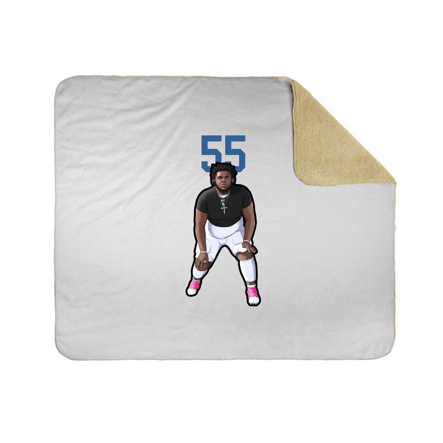 Throw Blanket — Number Top in White