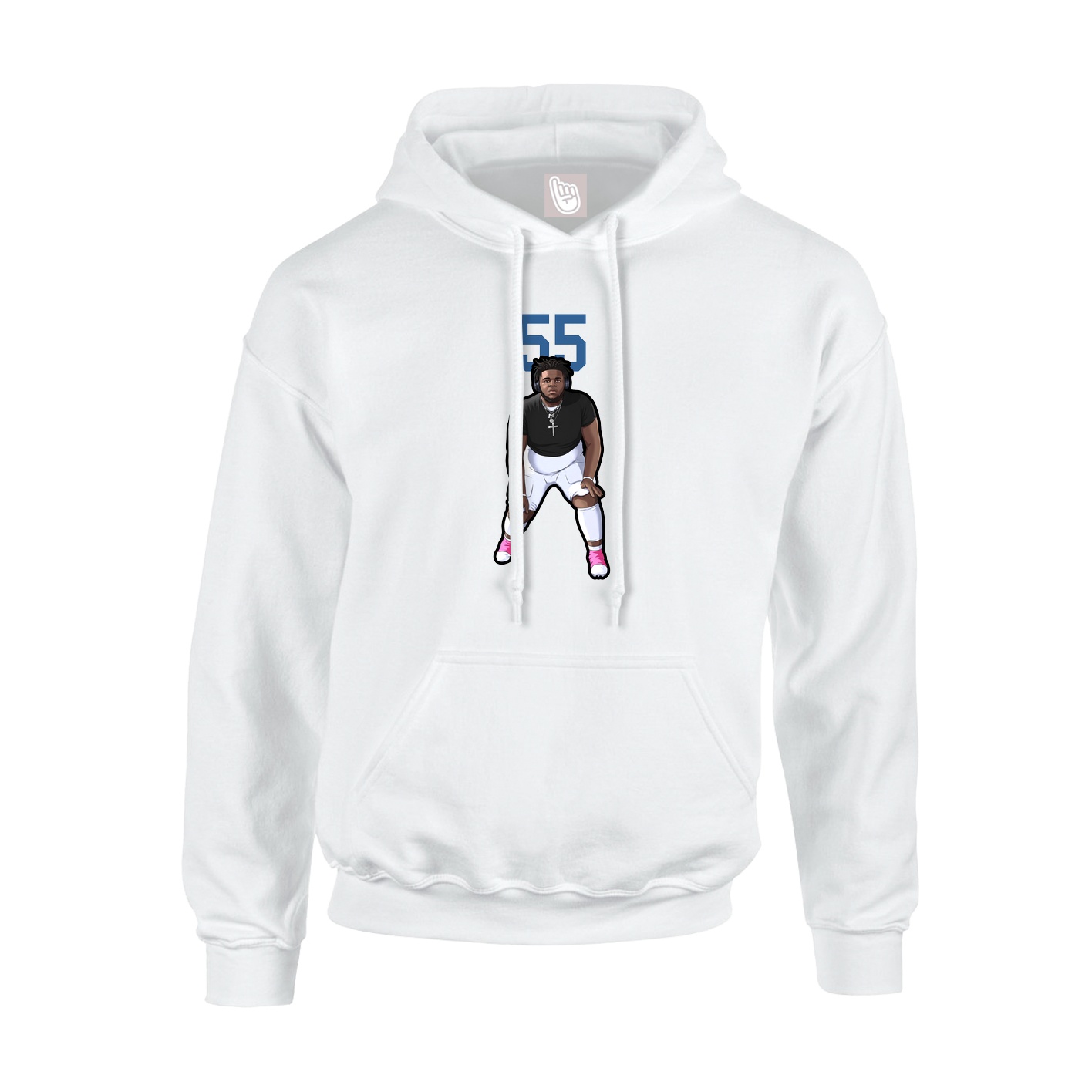 Hoodie — Number Top in White