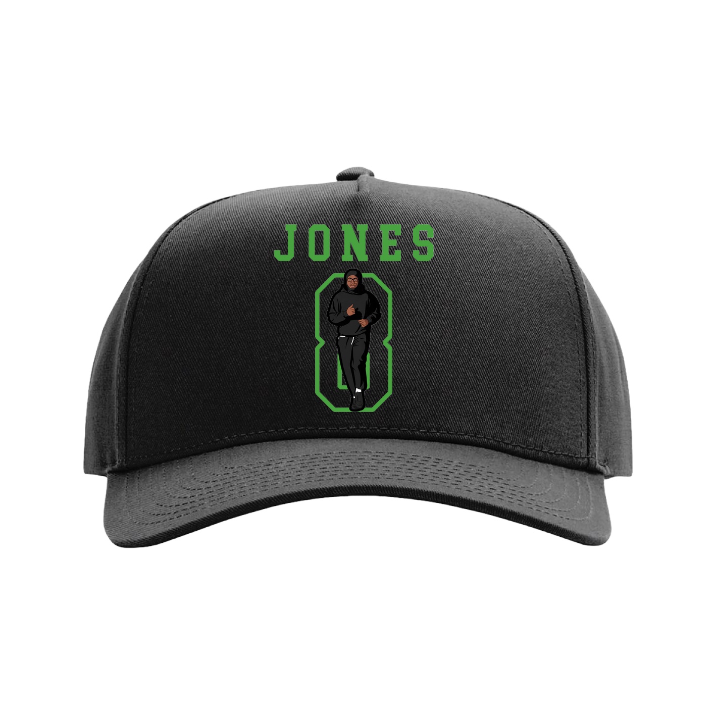 Full Fabric Five-Panel Champ Cap — Shirsey in Black