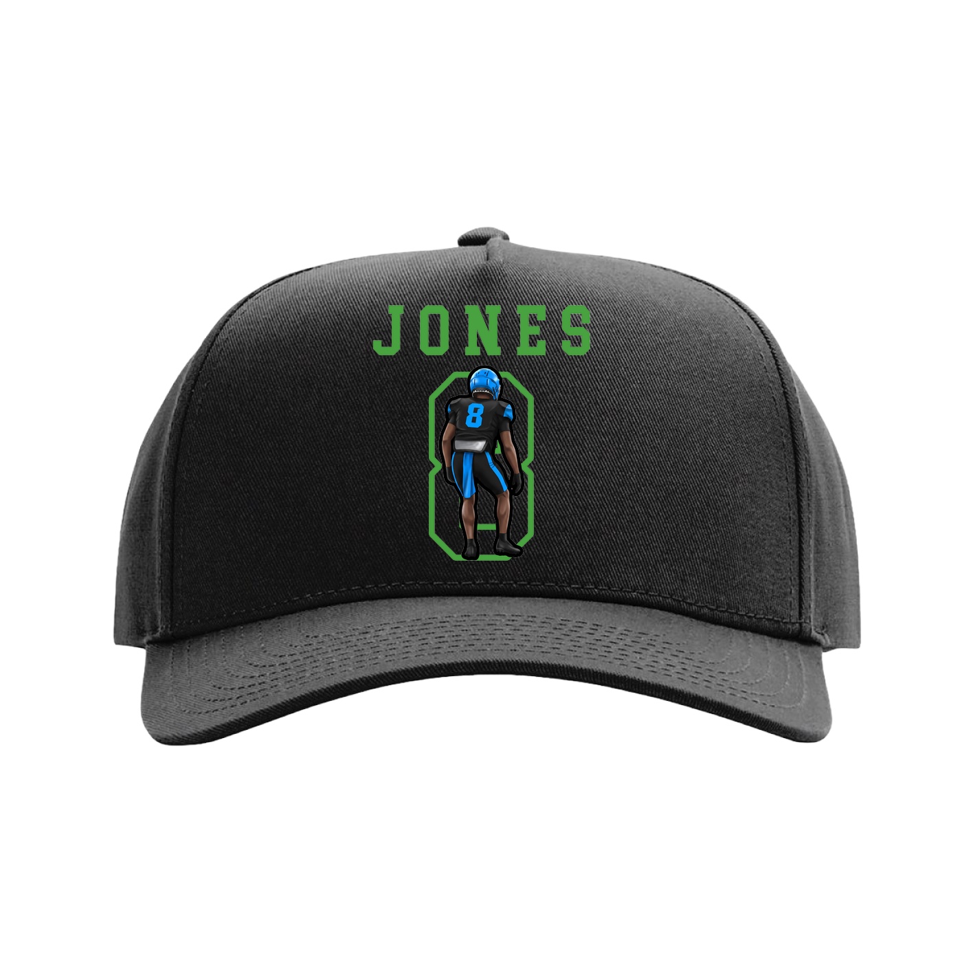 Full Fabric Five-Panel Champ Cap — Shirsey in Black