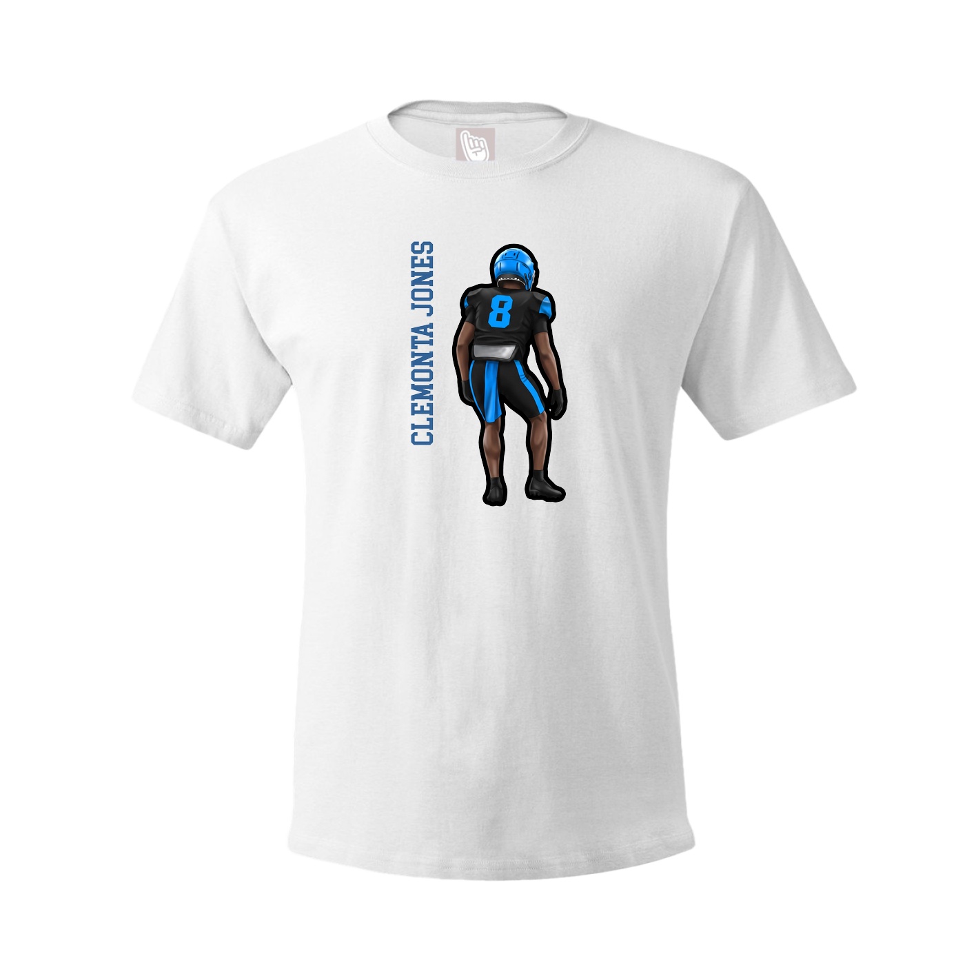 Tee — Name Vertical in White