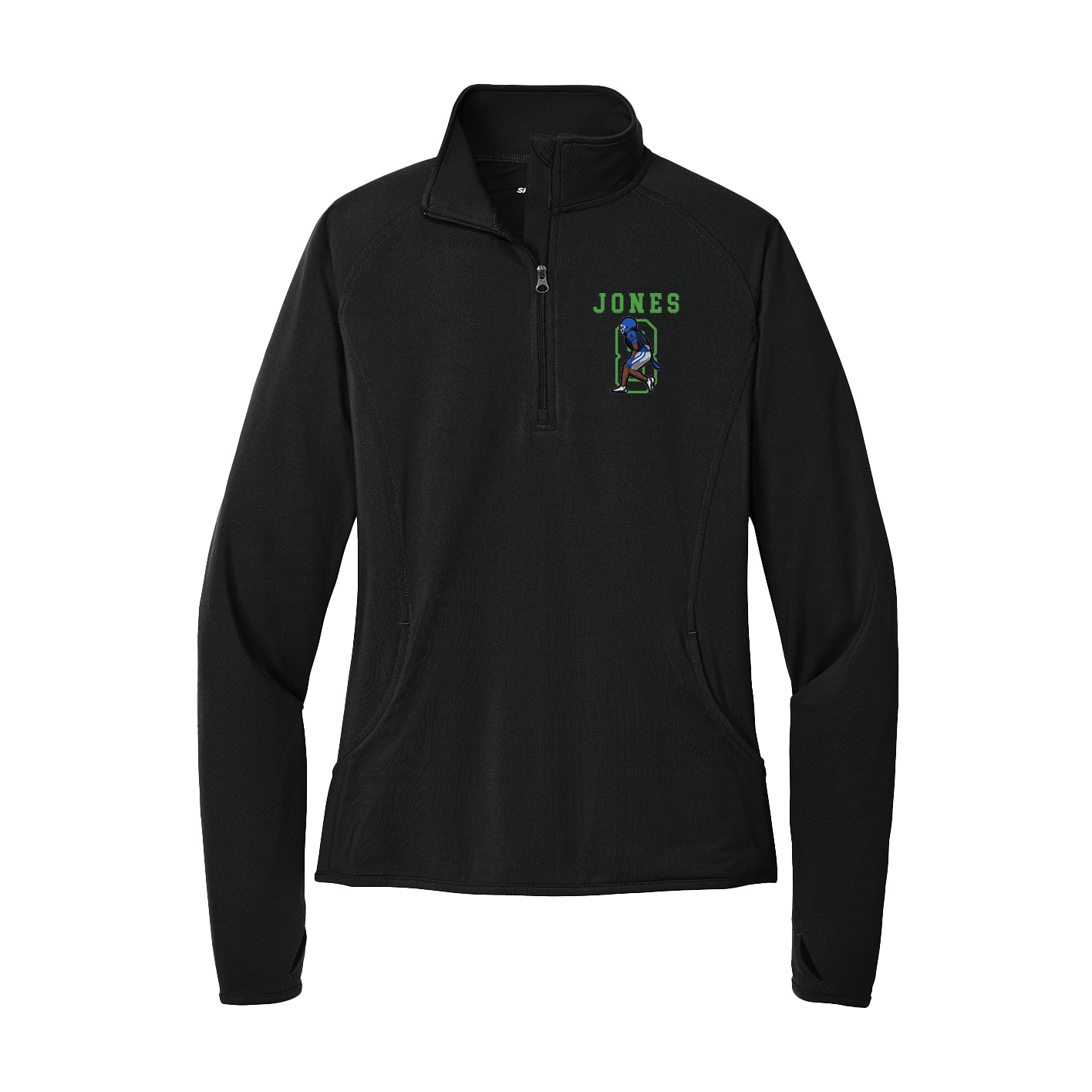Women's Q-Zip Pullover — Shirsey in Black