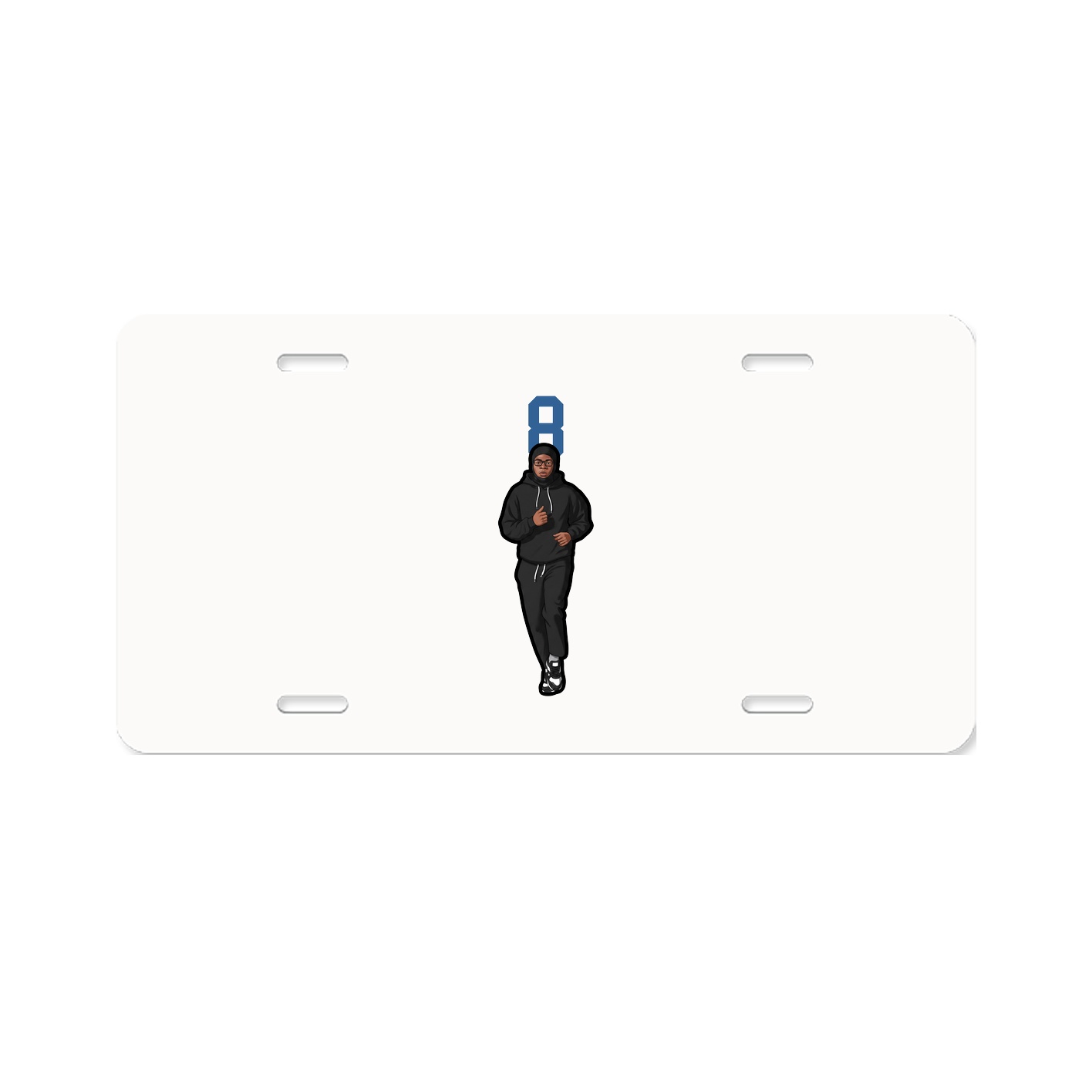 License Plate — Number Top in Classic
