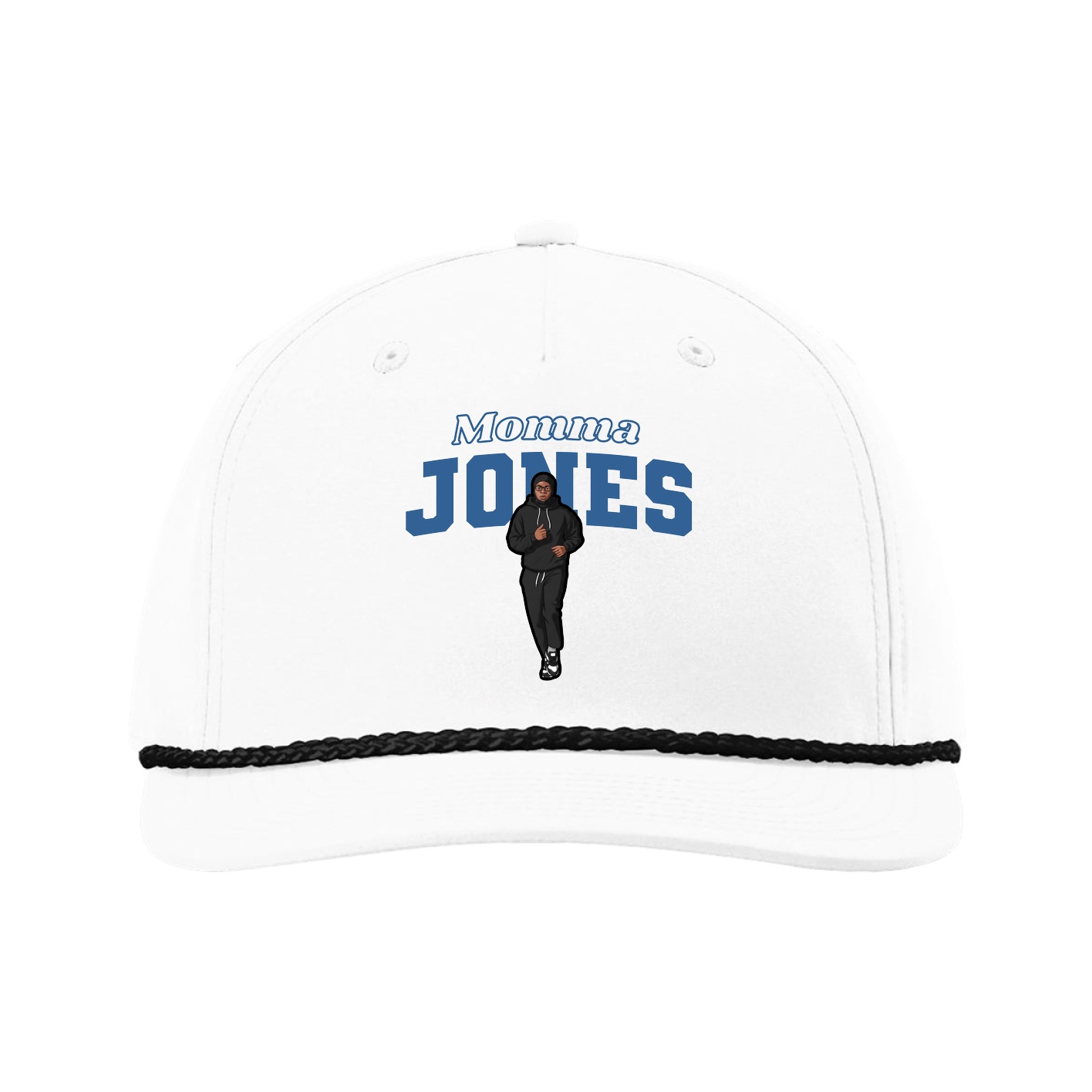 Five-Panel Classic Rope Cap — Mothers Day Block in White