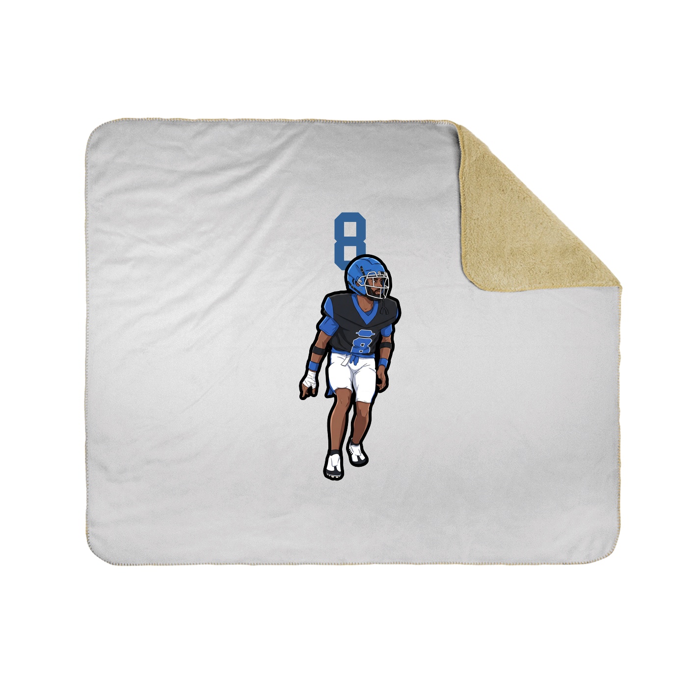 Throw Blanket — Number Top in White