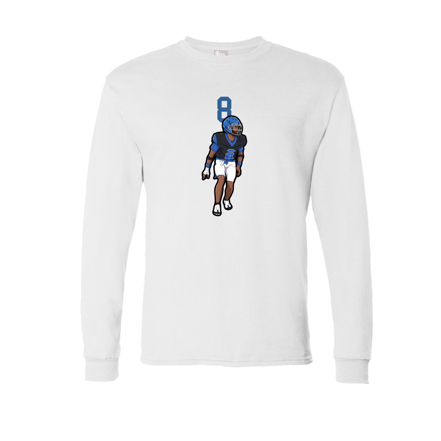Long Sleeve Tee — Number Top in White