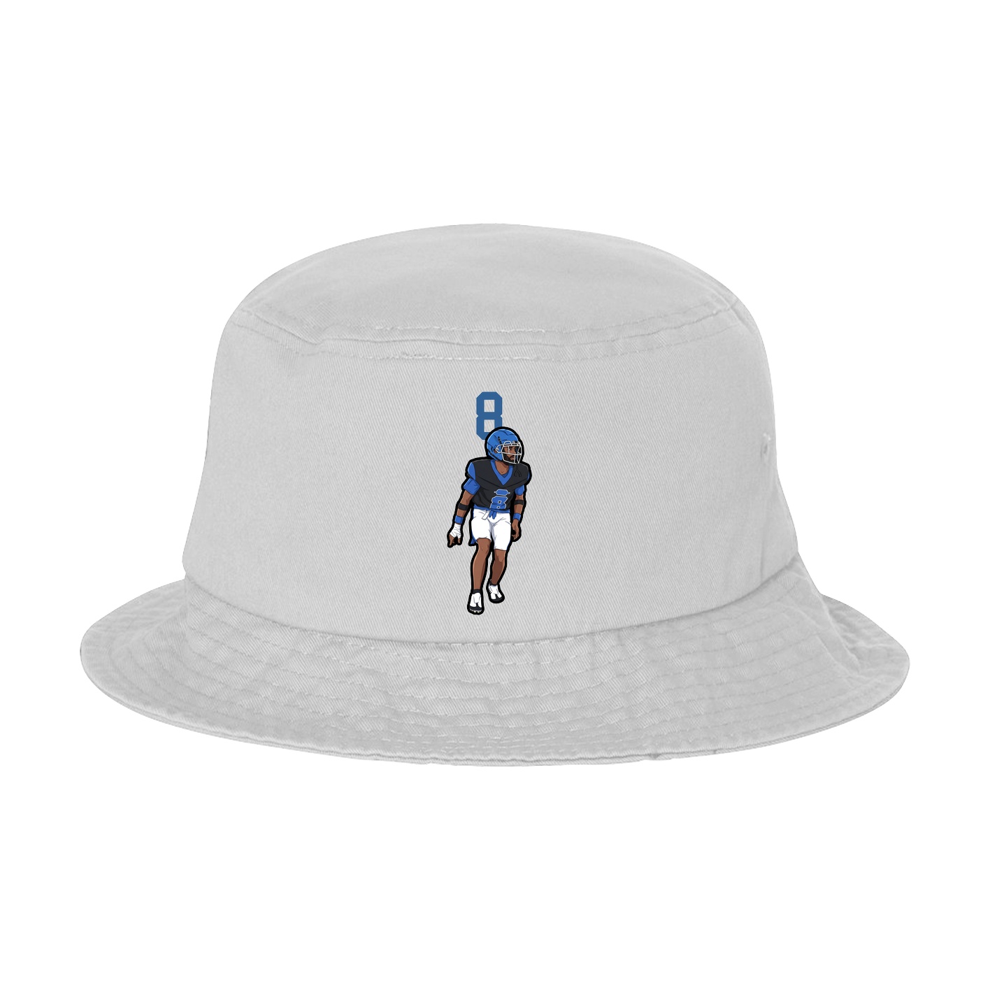 Bucket Cap — Number Top in White