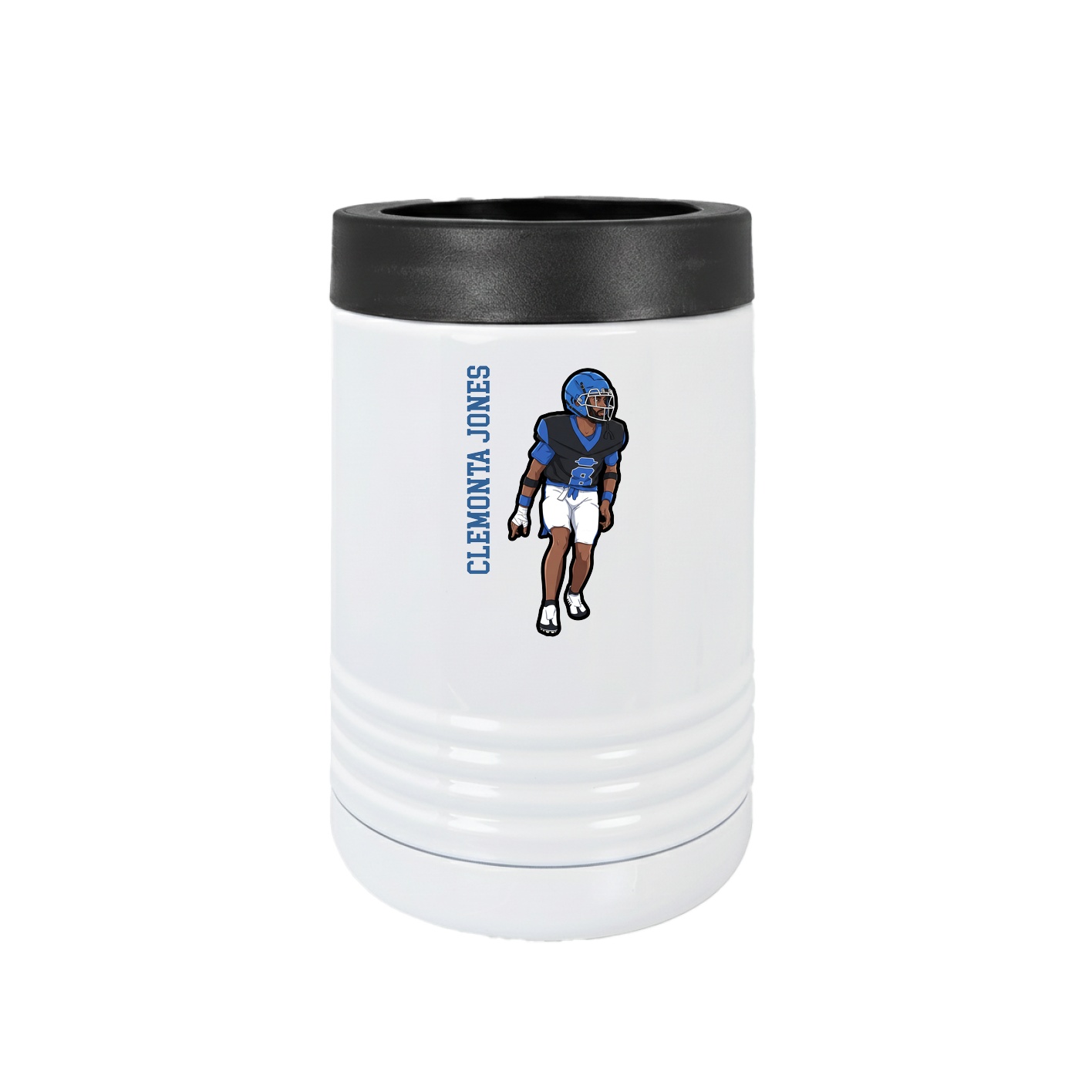 Beverage Holder — Name Vertical in White