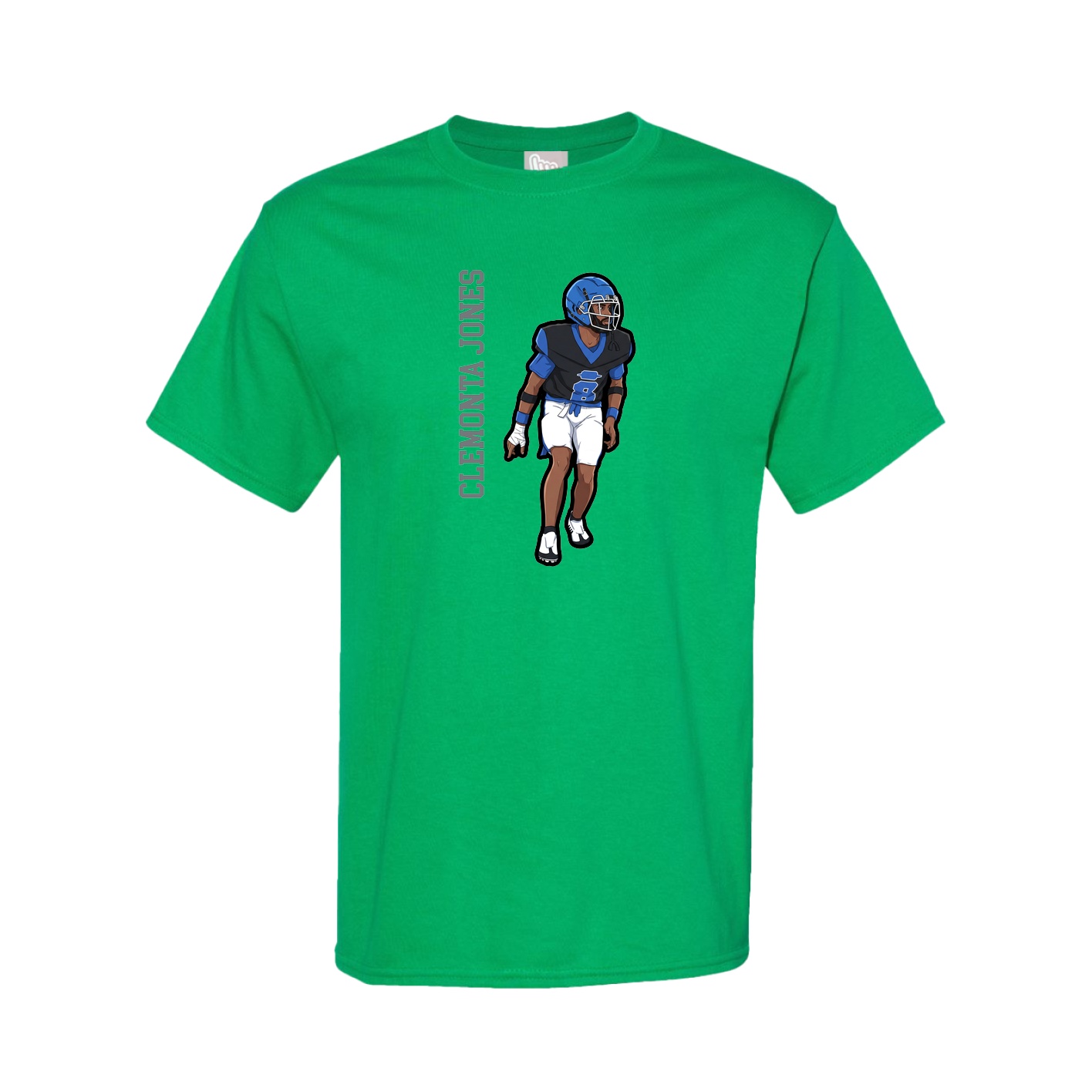 Tee — Name Vertical in Green