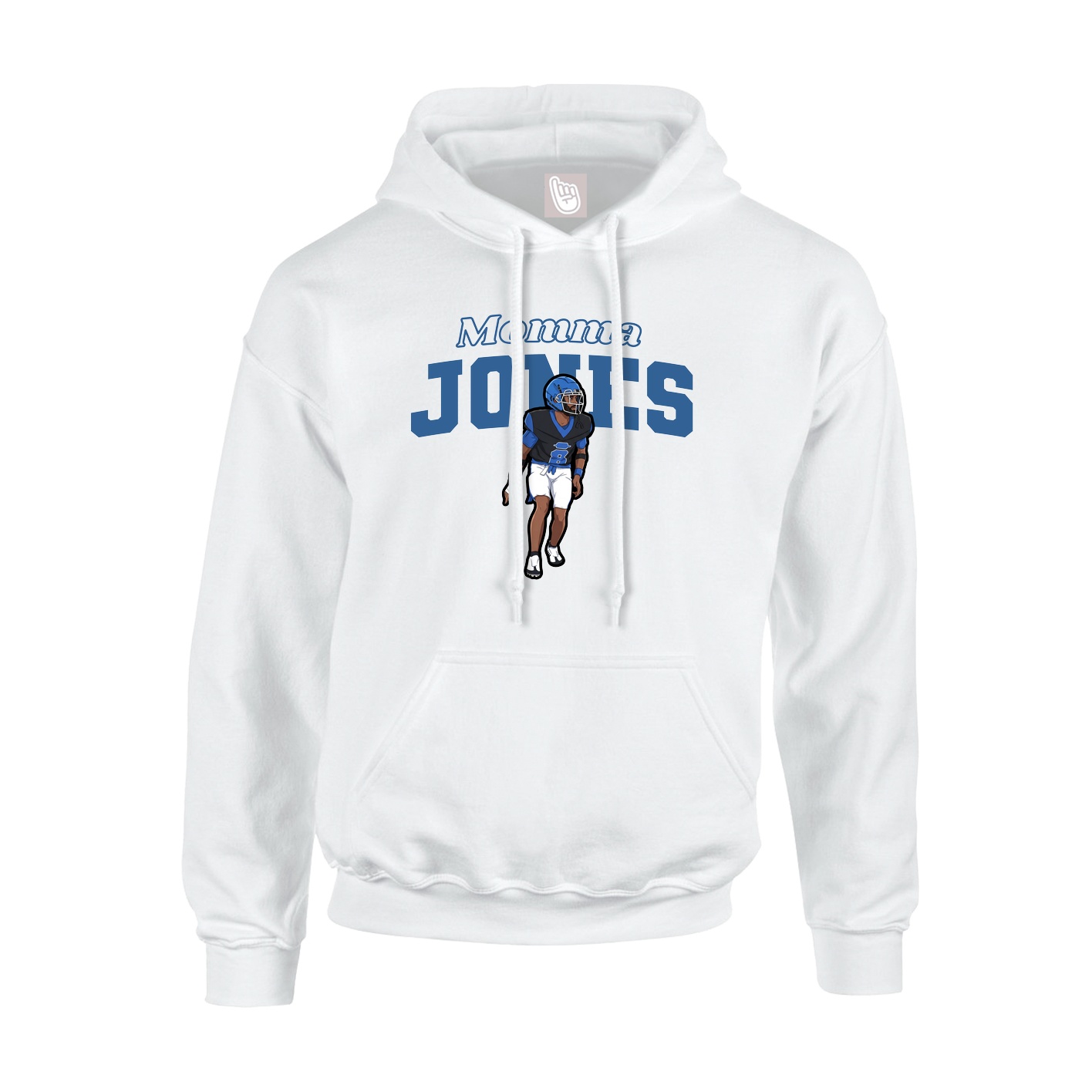 Youth Hoodie — Mothers Day Block in White