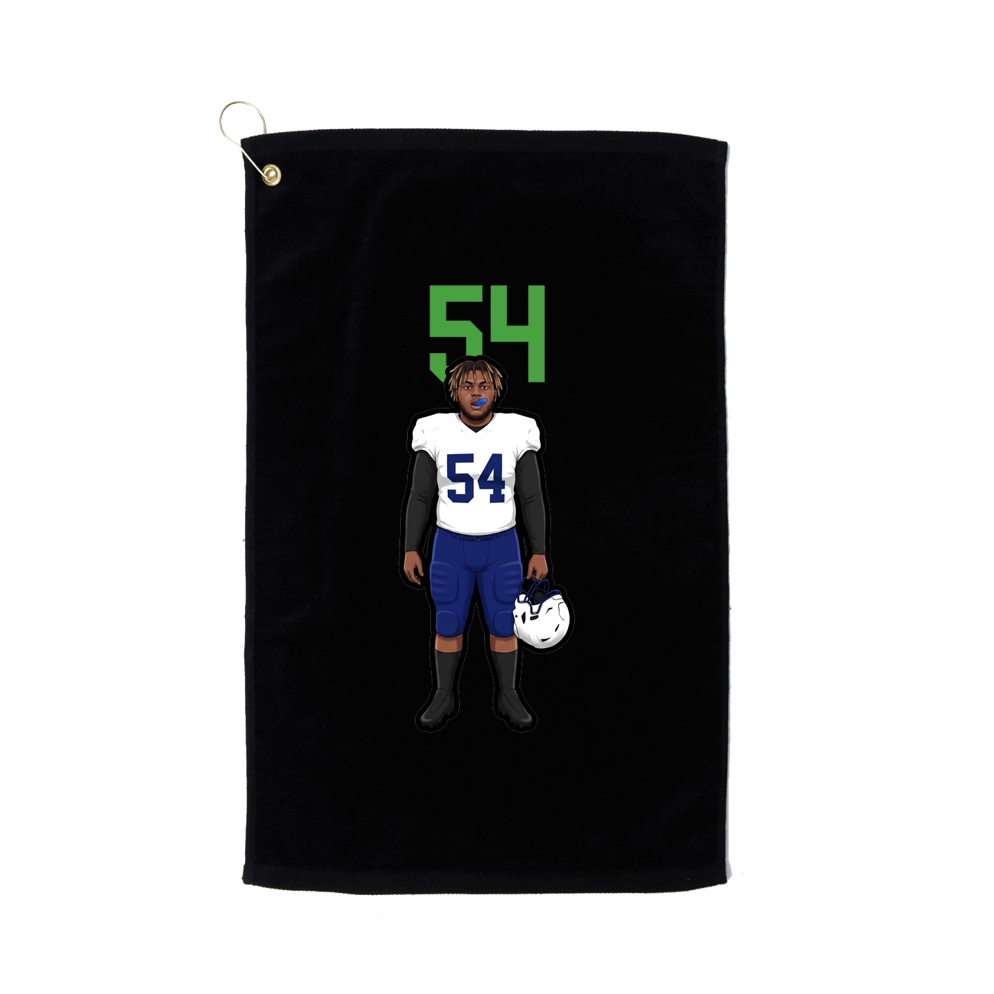 Golf Towel — Number Top in Black