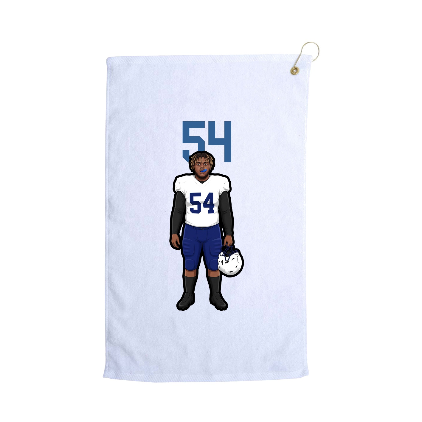 Golf Towel — Number Top in White