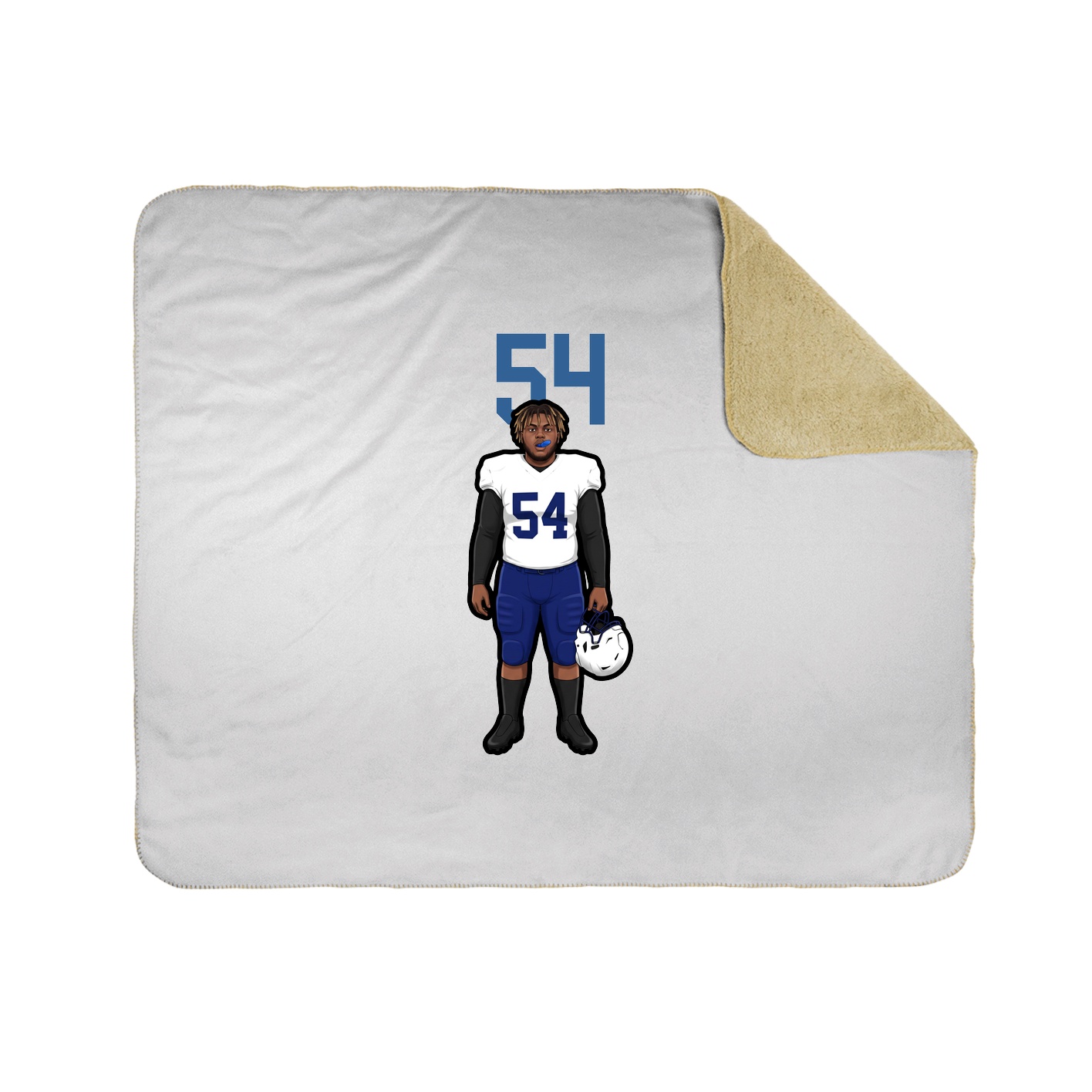 Throw Blanket — Number Top in White
