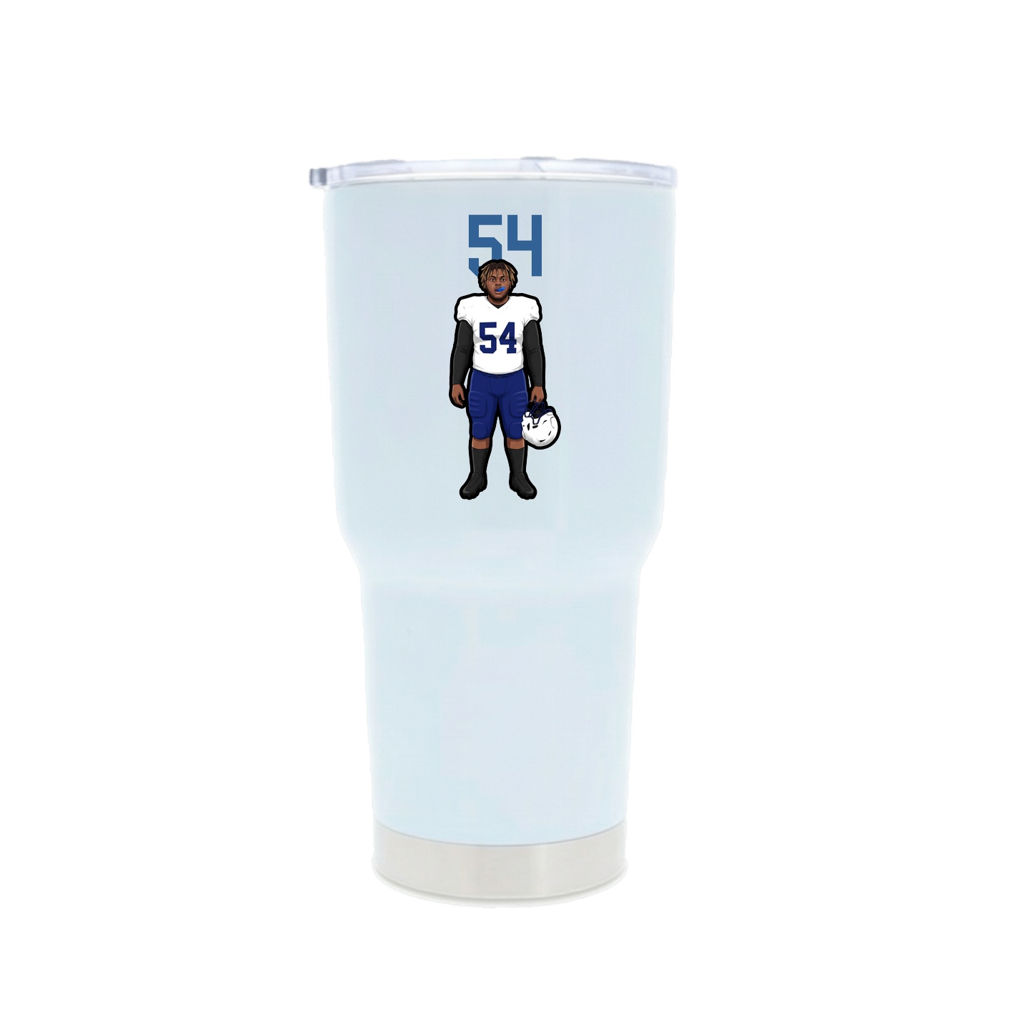 30oz Stainless Steel Tumbler — Number Top in White