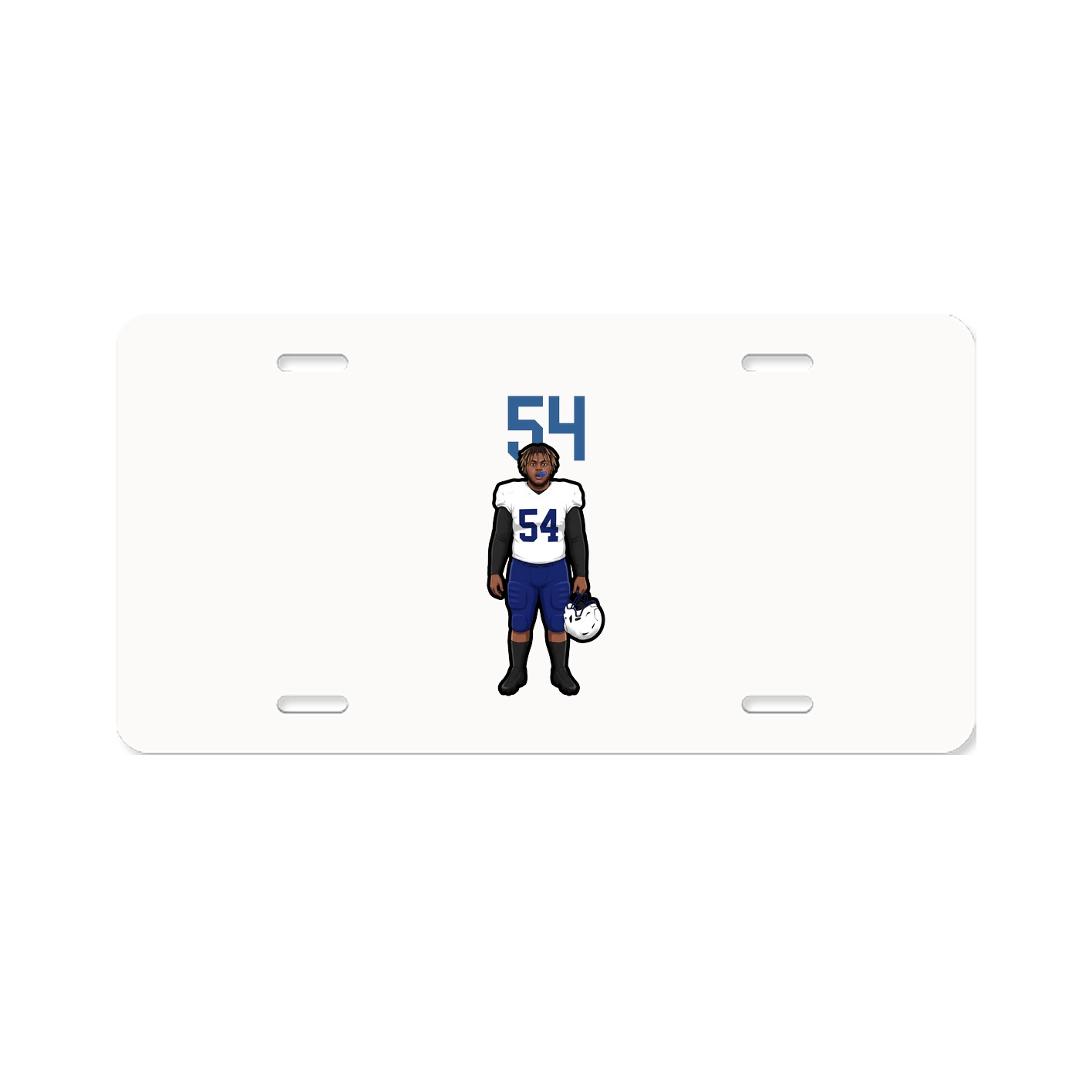 License Plate — Number Top in Classic