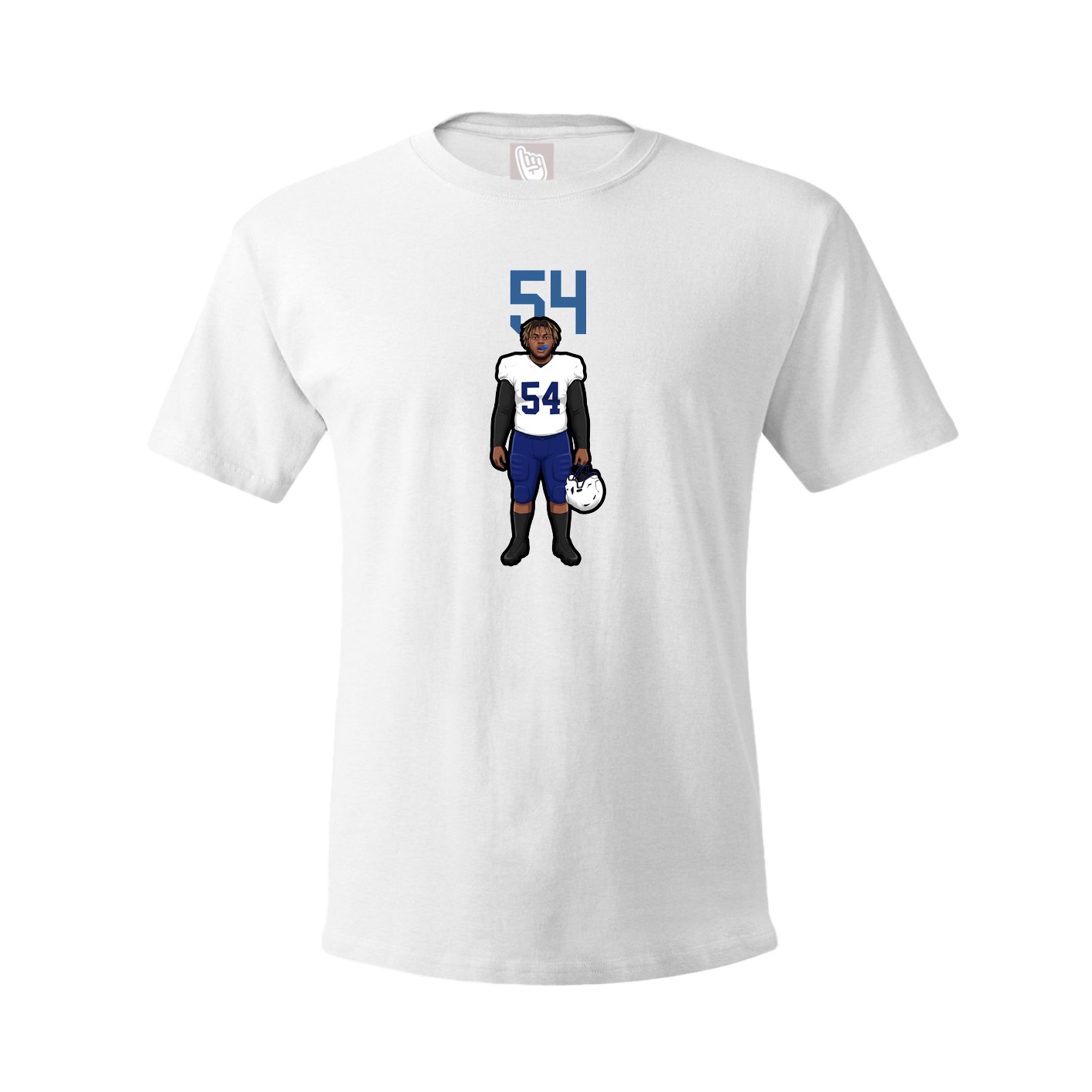 Youth Tee — Number Top in White