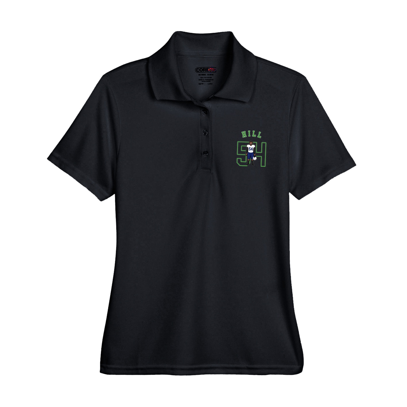 Womens Performance Polo — Shirsey Arch in Black
