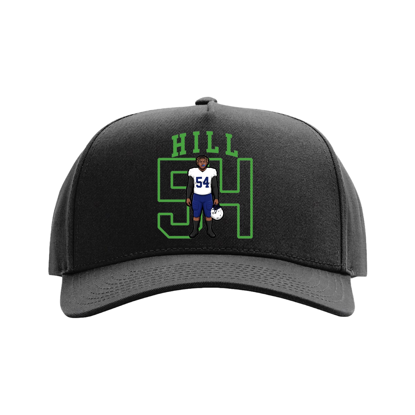Full Fabric Five-Panel Champ Cap — Shirsey in Black