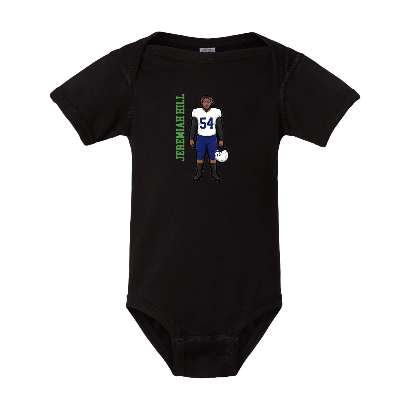 Baby Onesie — Name Vertical in Black
