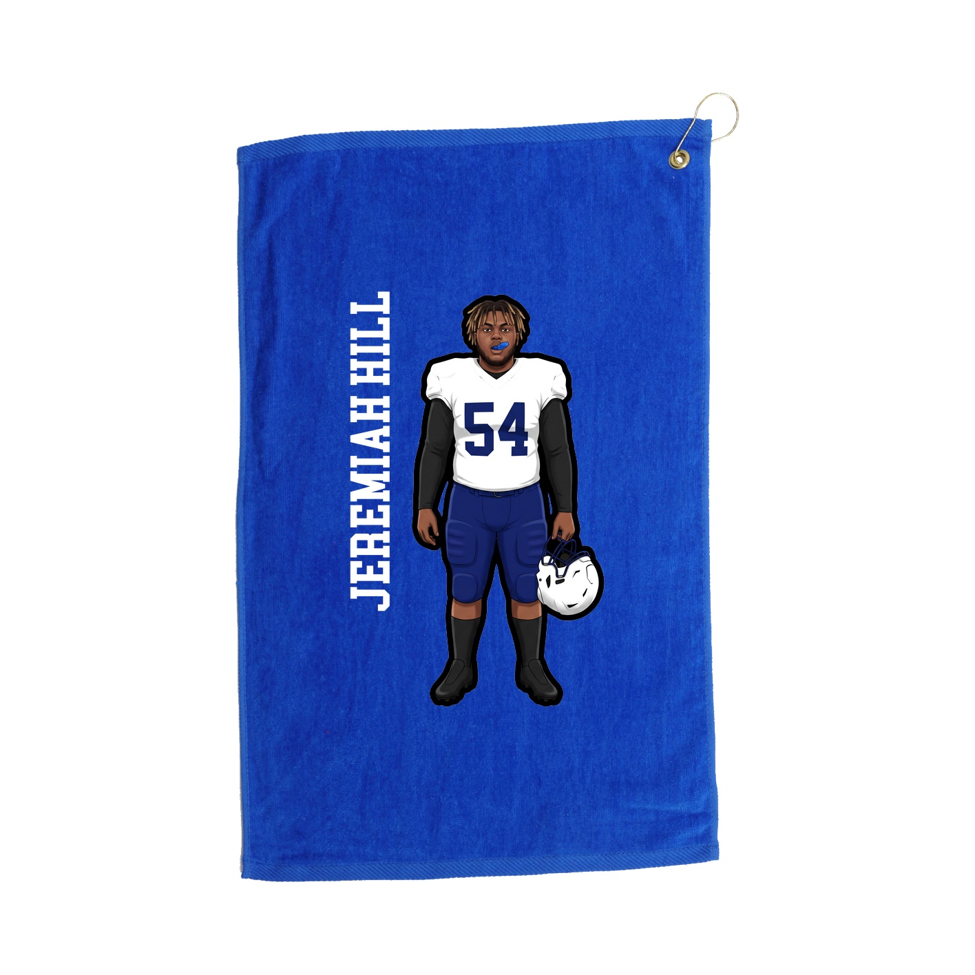 Golf Towel — Name Vertical in Royal