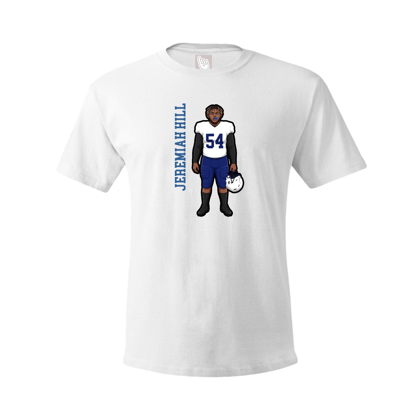 Tee — Name Vertical in White