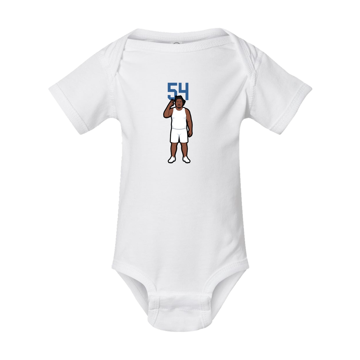 Baby Onesie — Number Top in White