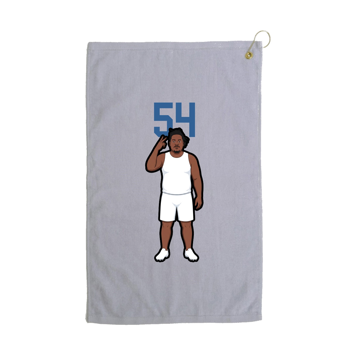 Golf Towel — Number Top in Grey