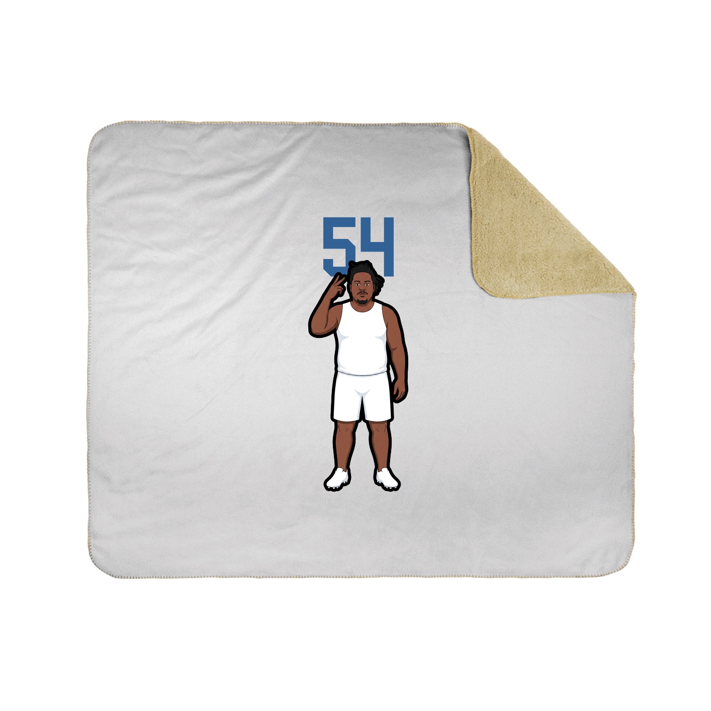 Throw Blanket — Number Top in White