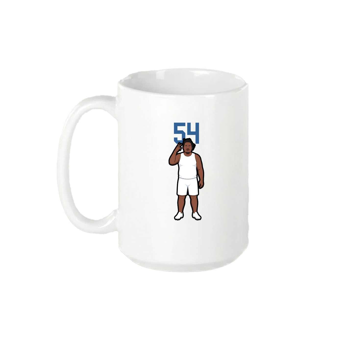 15oz Coffee Mug — Number Top in White