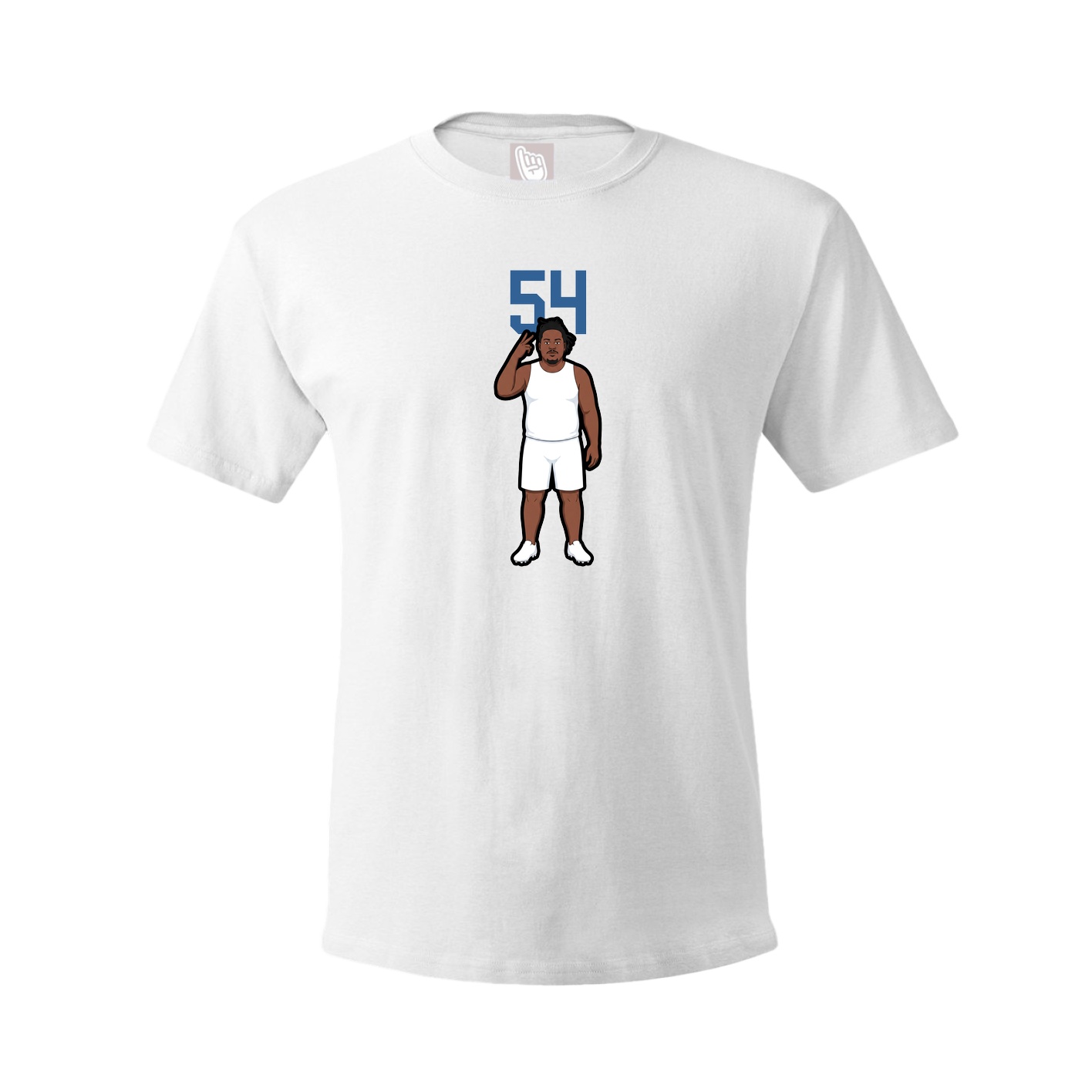 Youth Tee — Number Top in White