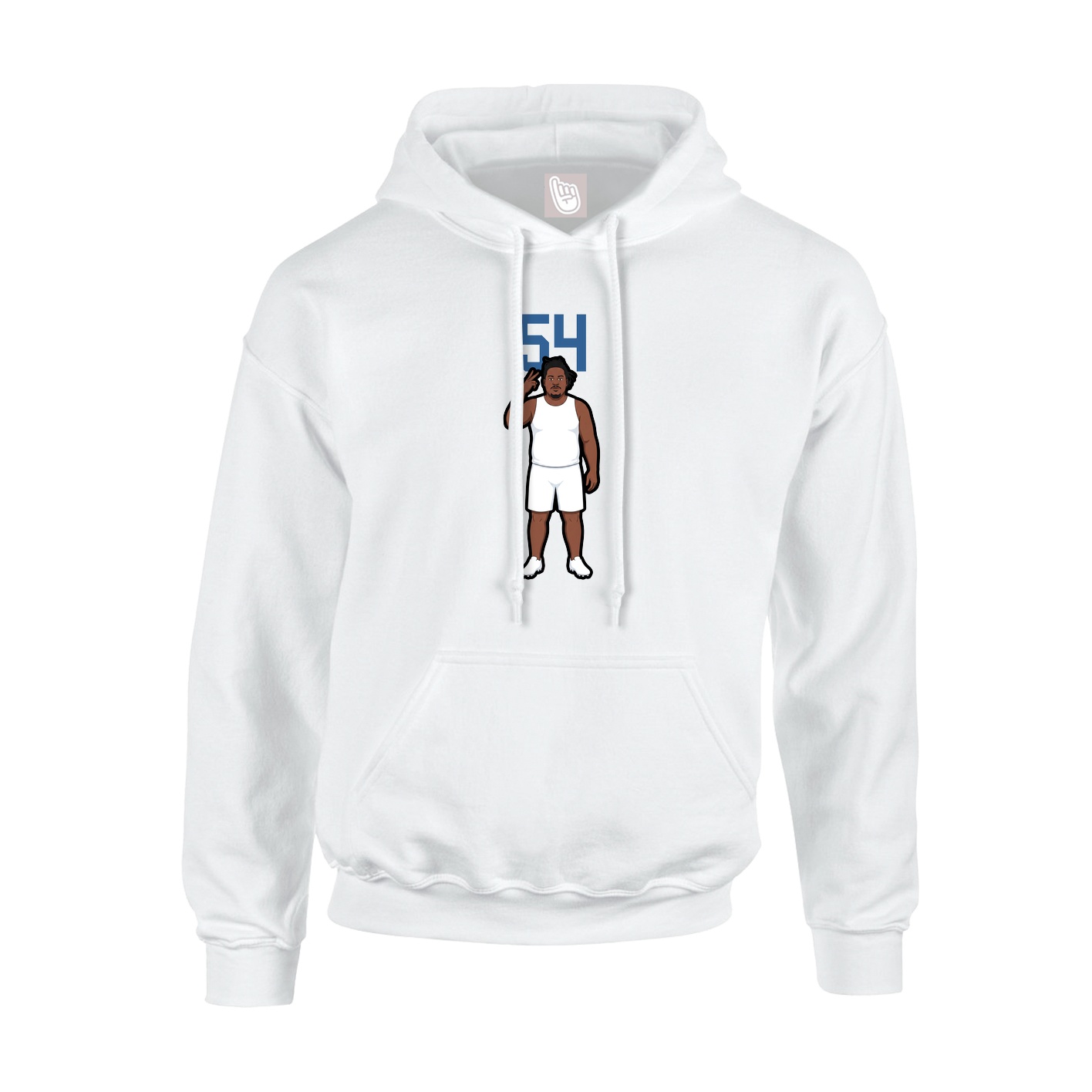 Hoodie — Number Top in White