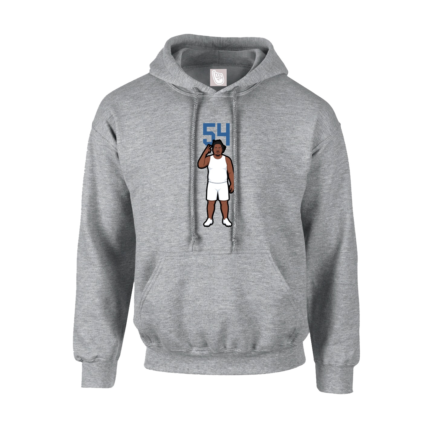 Youth Hoodie — Number Top in Grey