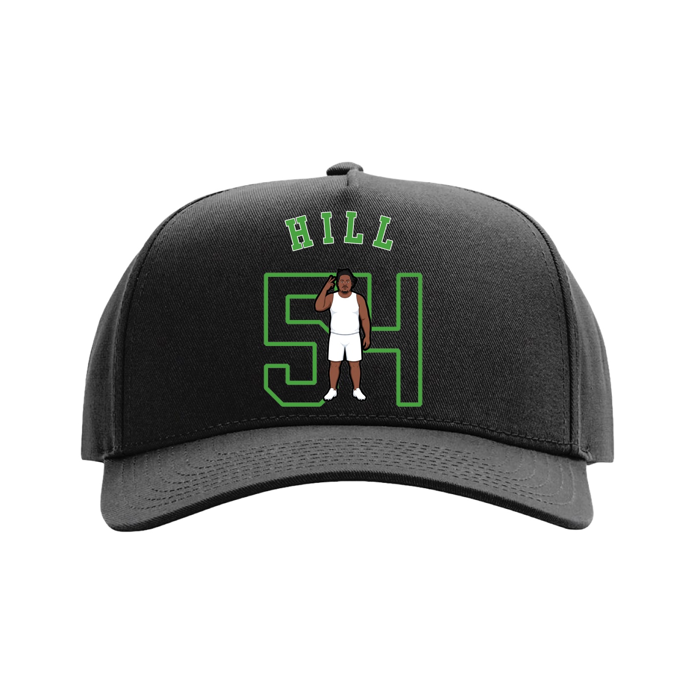Full Fabric Five-Panel Champ Cap — Shirsey Arch in Black