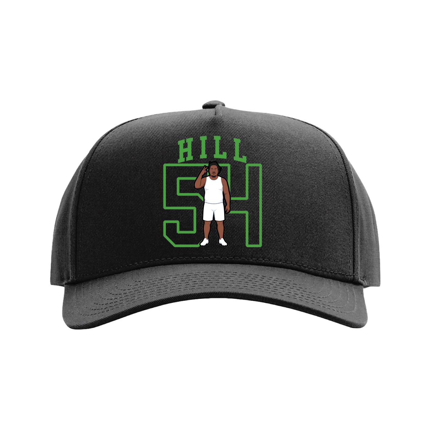 Full Fabric Five-Panel Champ Cap — Shirsey in Black