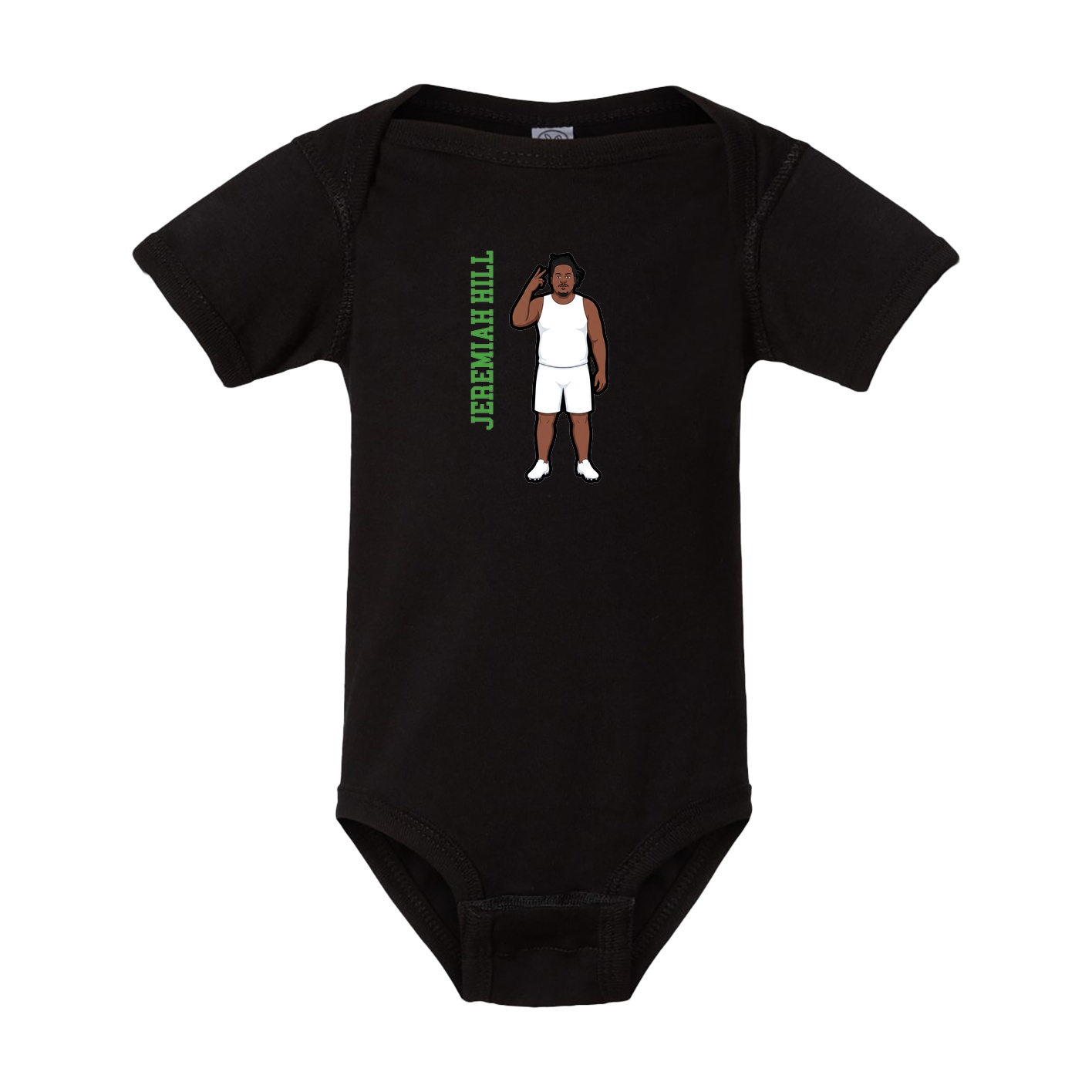 Baby Onesie — Name Vertical in Black