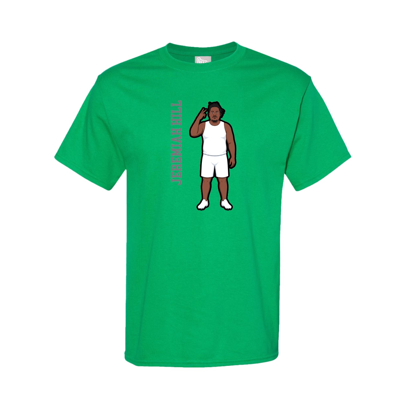 Tee — Name Vertical in Green
