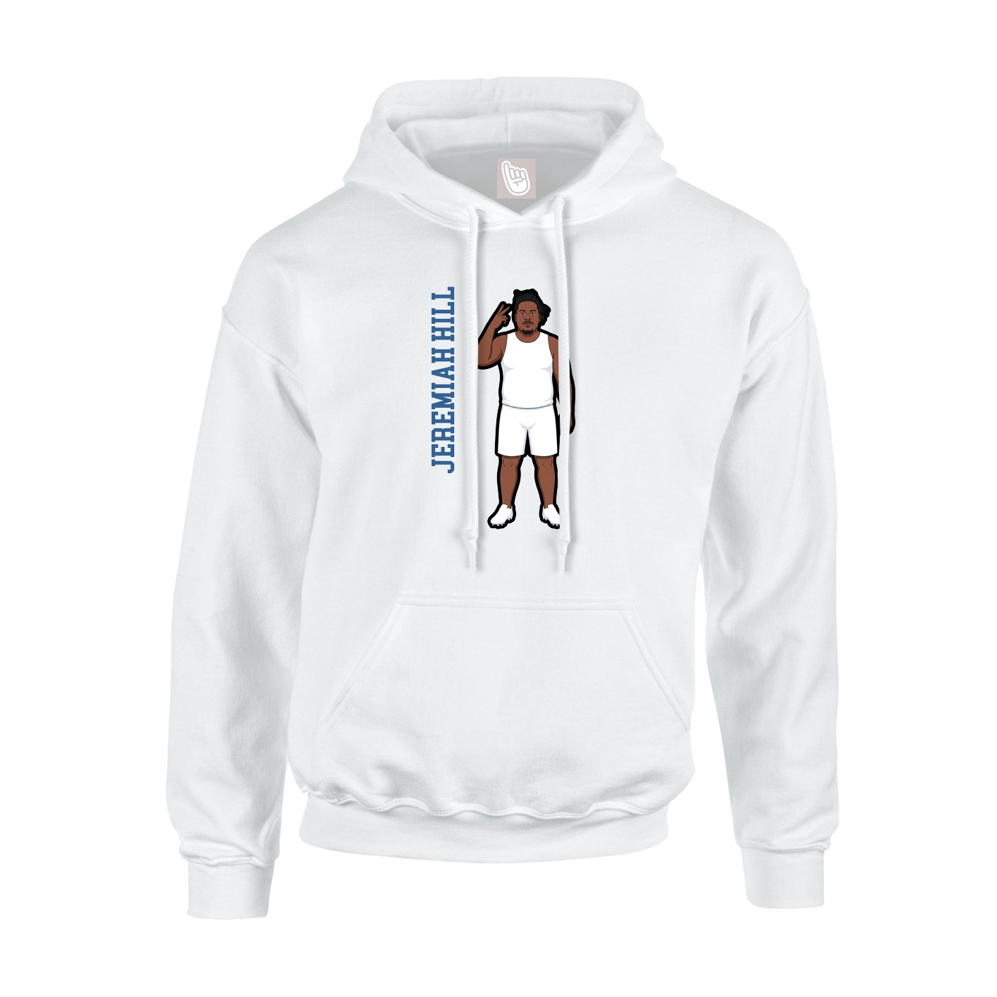 Hoodie — Name Vertical in White