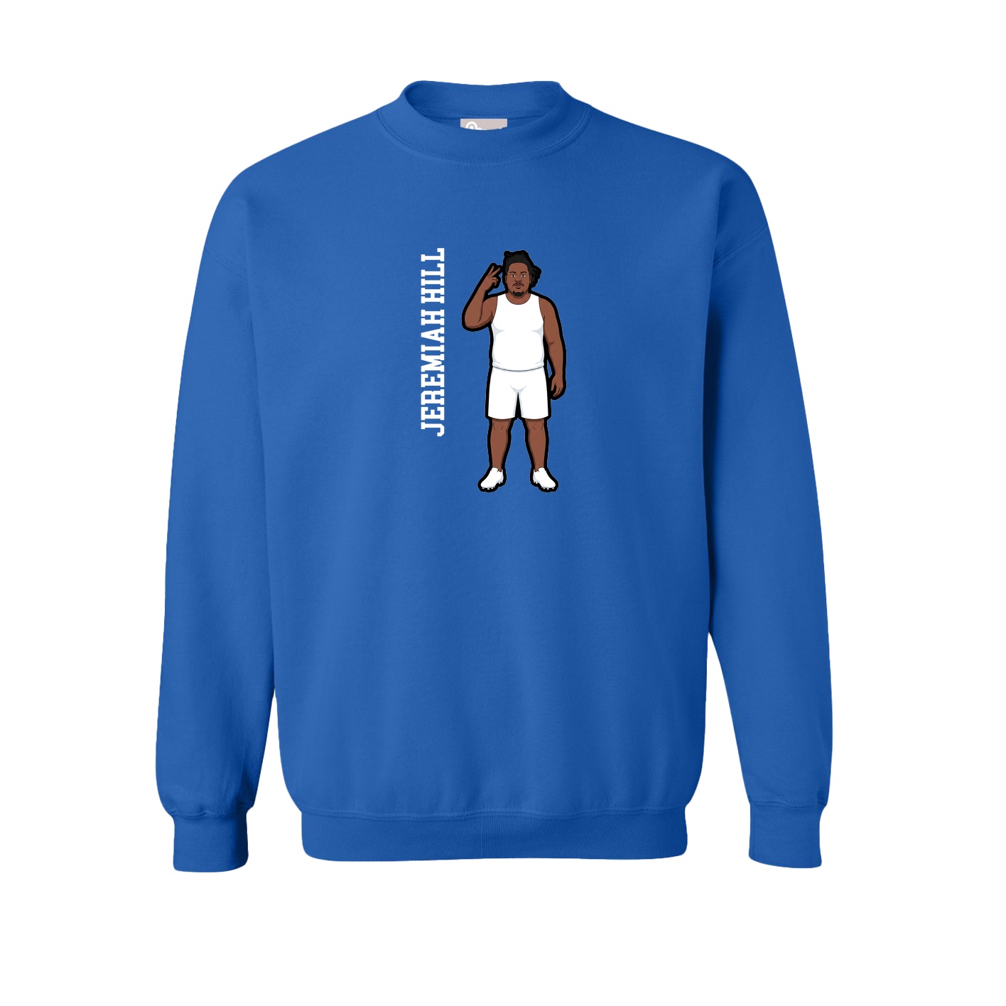 Fleece Crew — Name Vertical in Royal