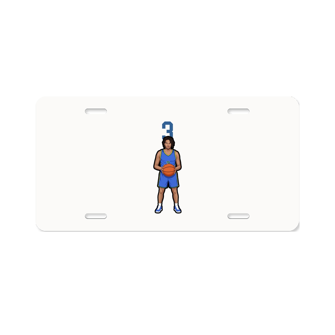 License Plate — Number Top in Classic