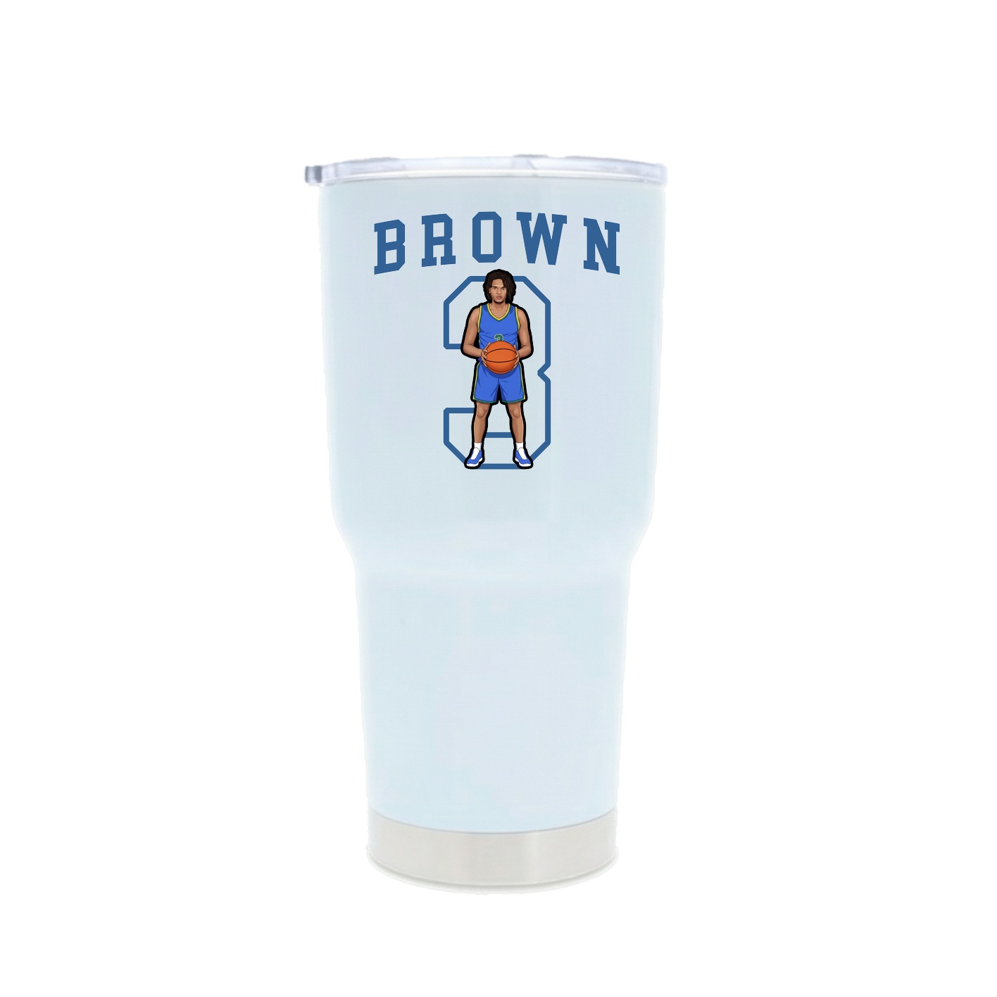 30oz Stainless Steel Tumbler — Shirsey in White