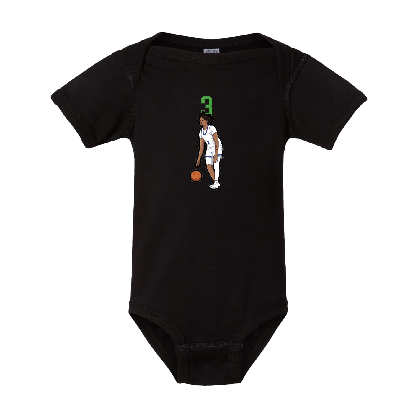Baby Onesie — Number Top in Black