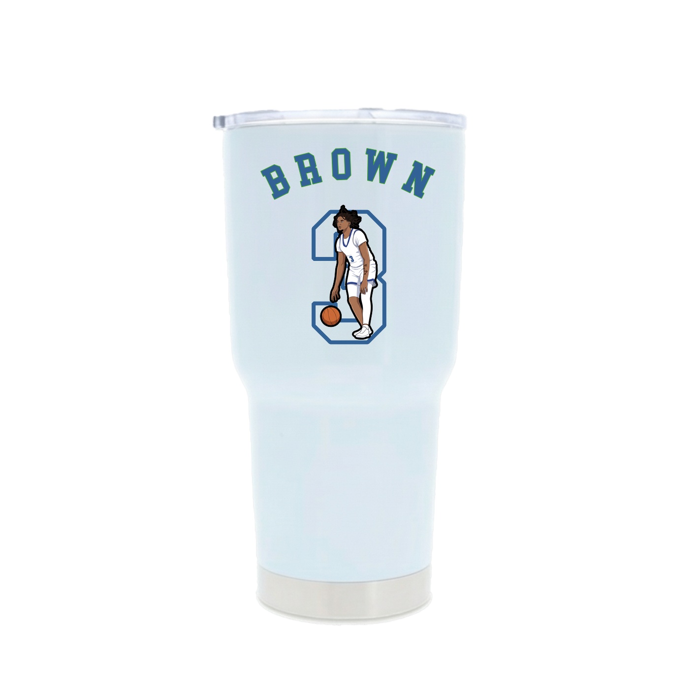 30oz Stainless Steel Tumbler — Shirsey Arch in White