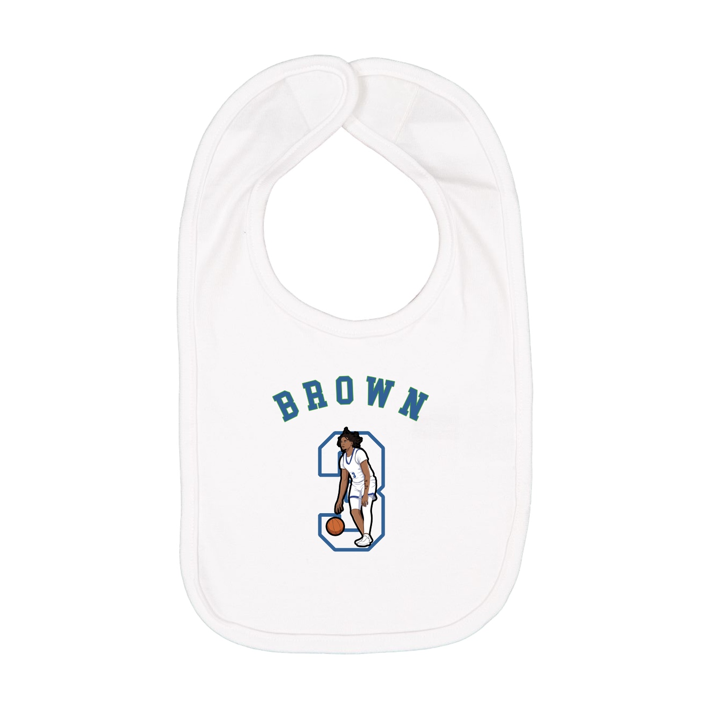Infant Bib — Shirsey Arch in White