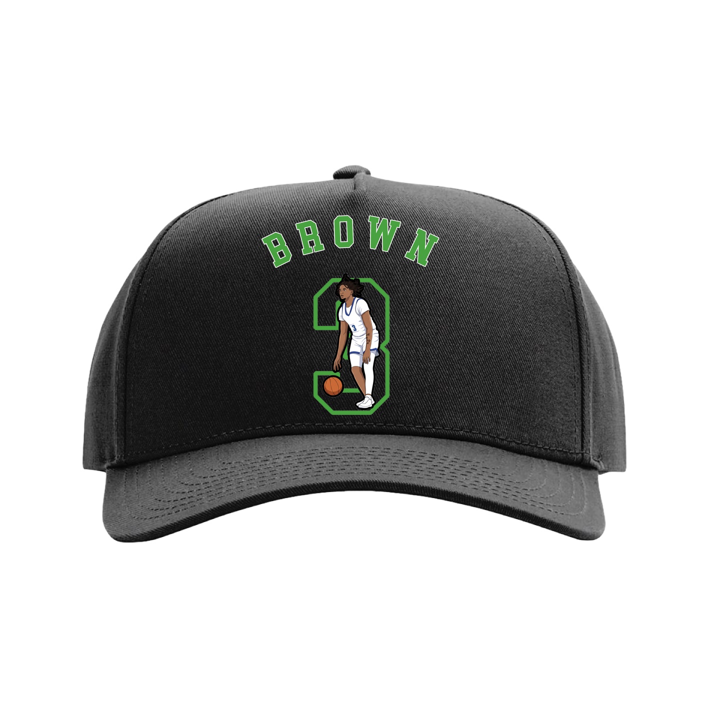 Full Fabric Five-Panel Champ Cap — Shirsey Arch in Black