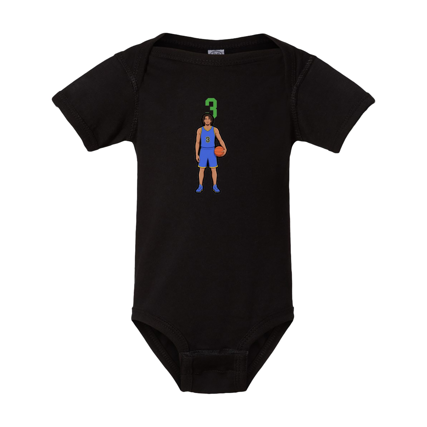 Baby Onesie — Number Top in Black